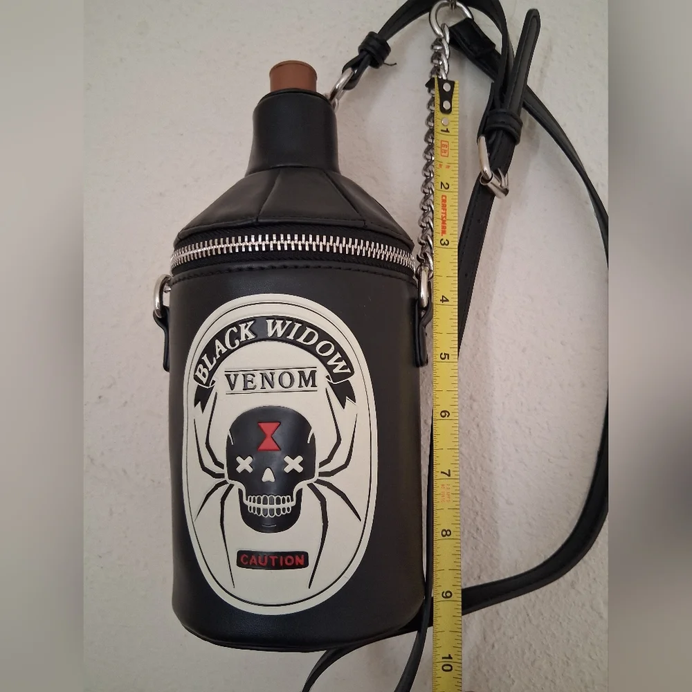 Mad Engine Black Widow Venom Bottle Crossbody Purse - Picture 5 of 9